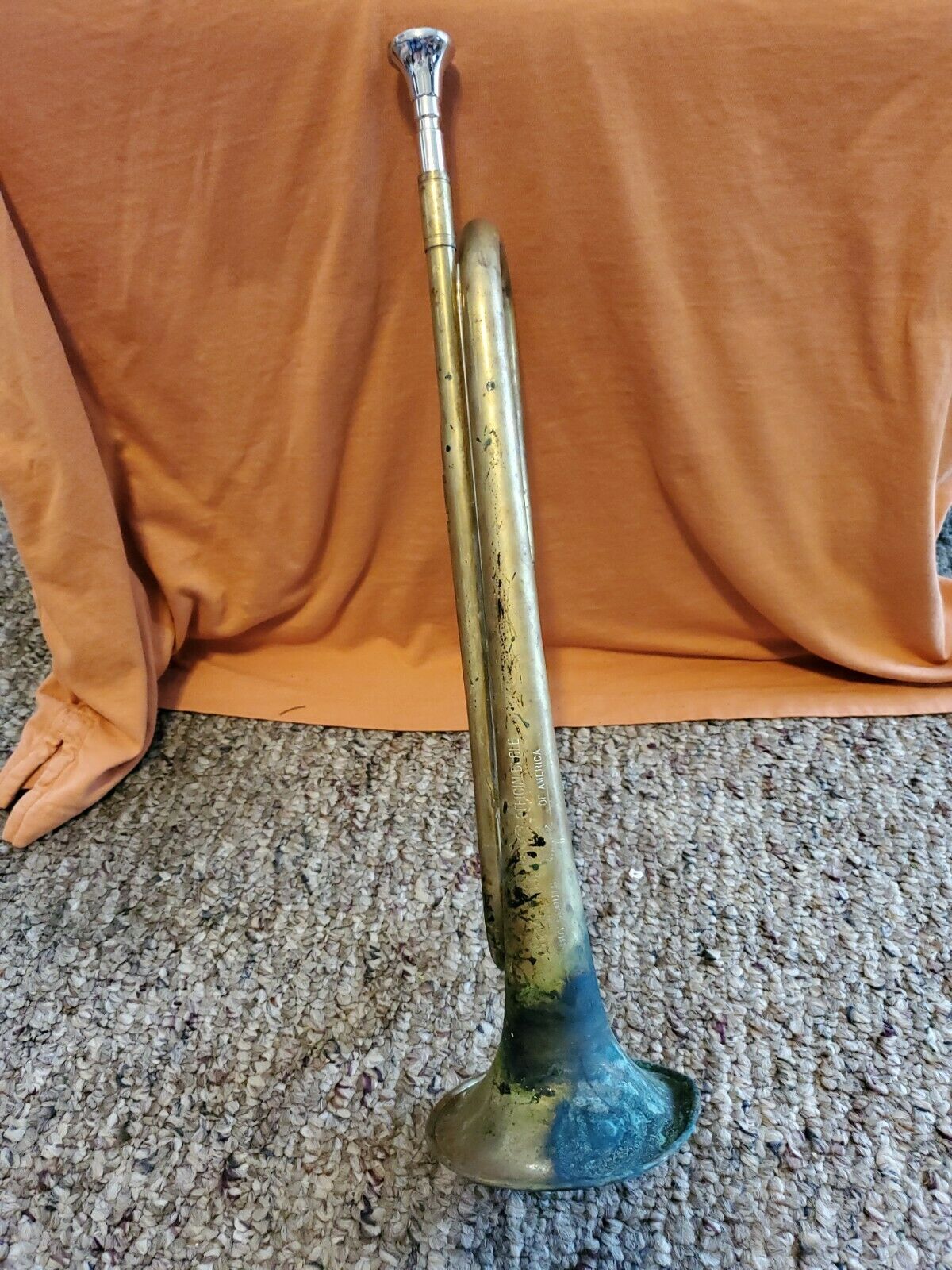 Brass Horn Boy Scout Bugle  Instrument Vintage Original