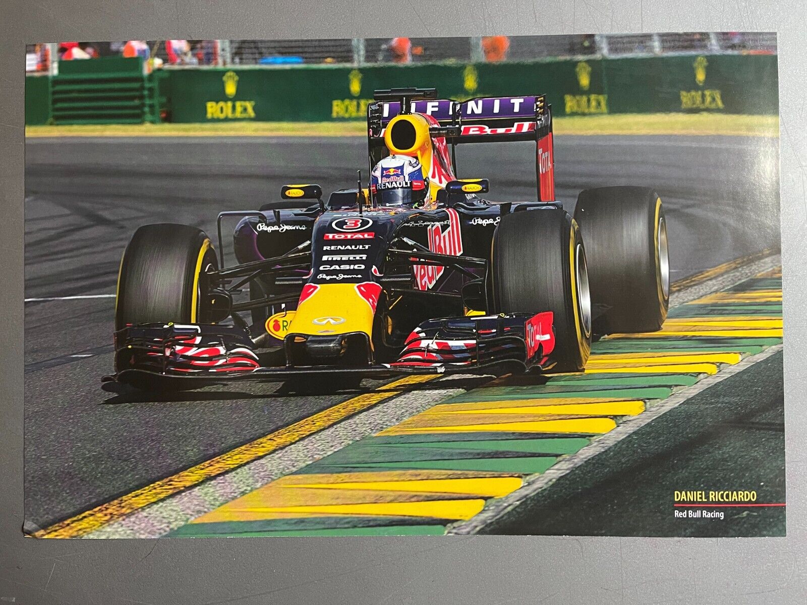 2016 Daniel Ricciardo Red Bull Formula 1 Print, Picture, Poster, Rare!! Awesome