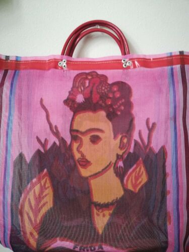 Pink Market Bag, Frida, Mexican Mercado Bag. From Mexico, Reusable Bag, Travel