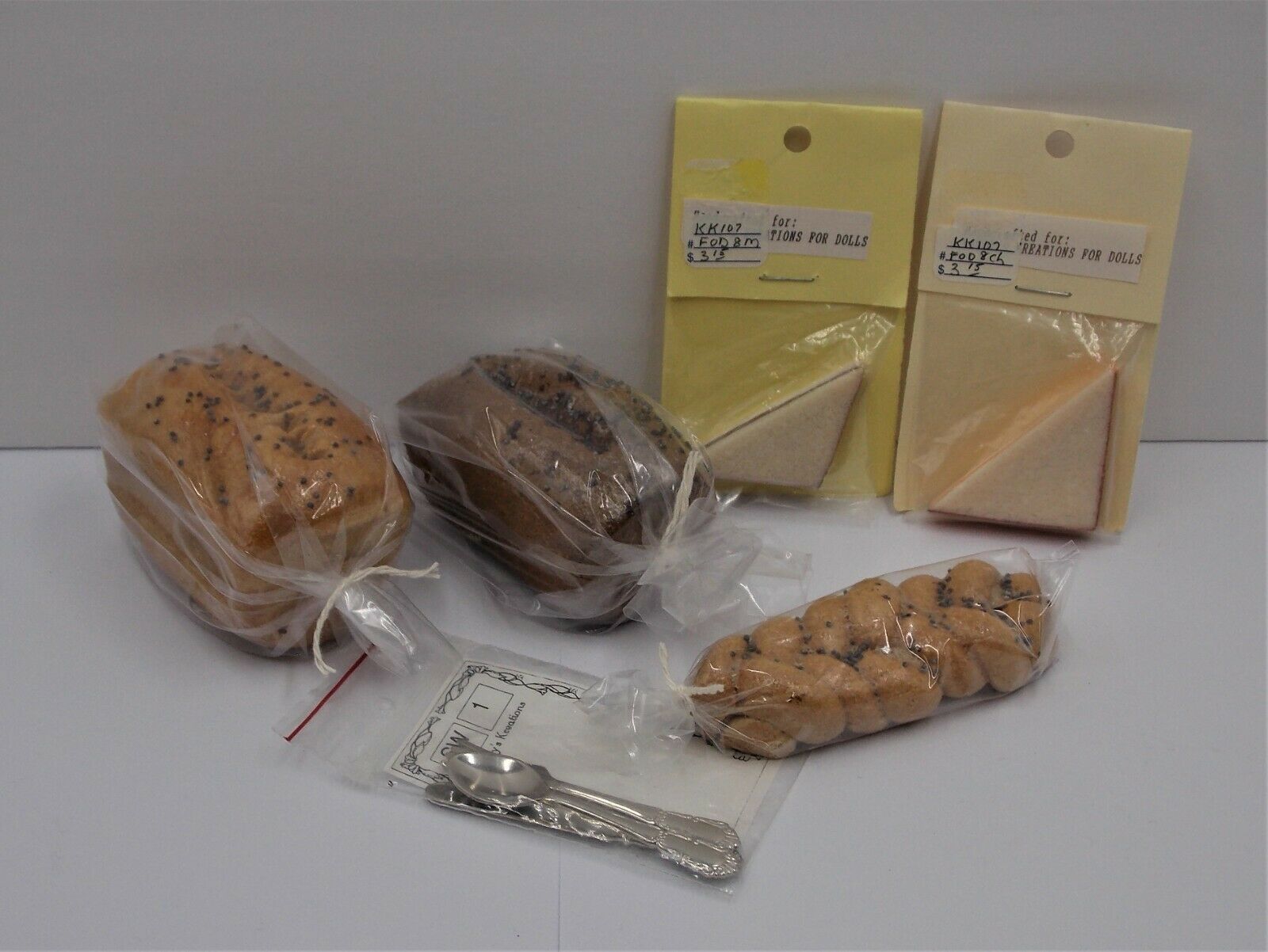 Bread & Sandwich Accessory Lot For 18" American Girl Size Doll D&m Miniatures