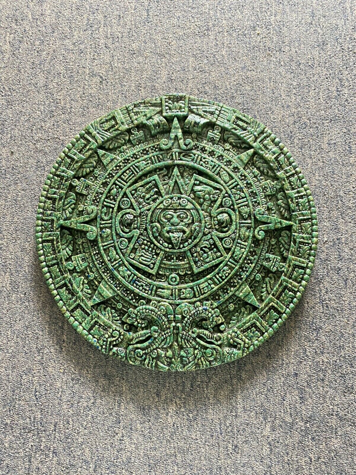 El Arte Azteca Hand Crafted Wall Hanging Mayan Calendar 13.5”