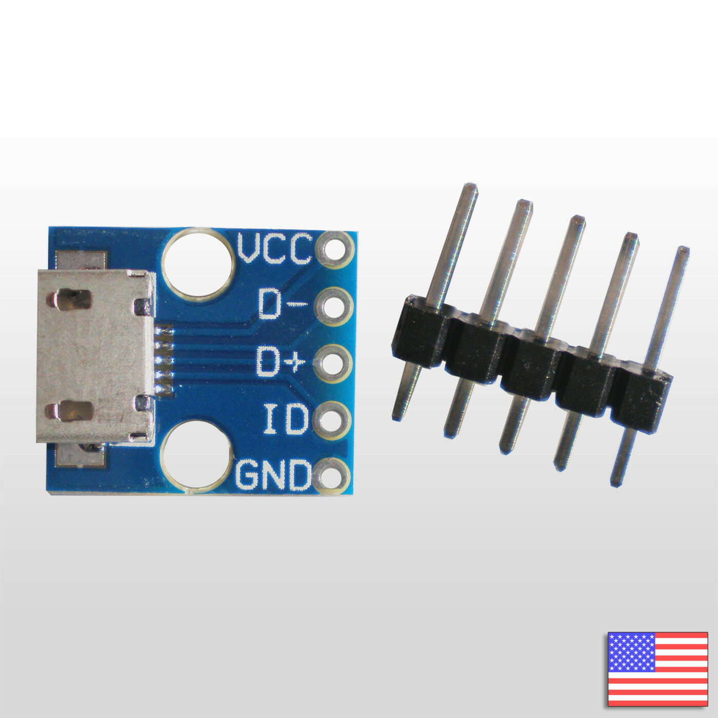 2pcs Micro Usb Breakout Board - Micro B Female Connector Pcb Module For Arduino