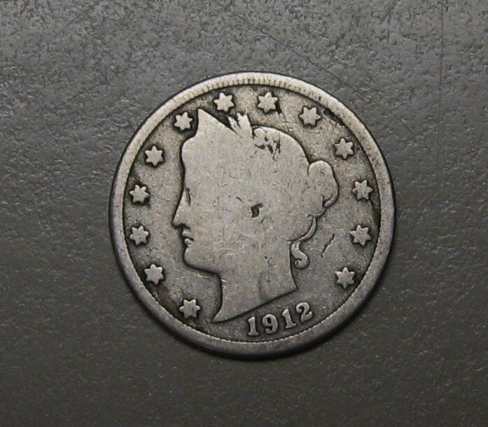 1912-d Liberty V Nickel Grading Good To Vg Only Year With D Mintmark