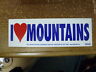 I Love Mountains Stickers Decals
