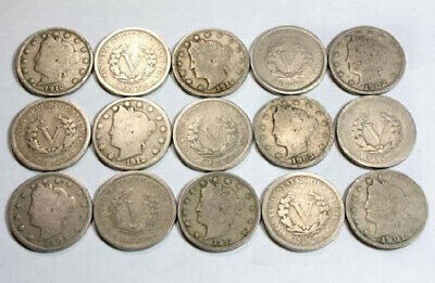 Collection Of 15 Liberty Head V-nickels