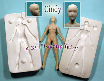 Teacup Fairy Cindy Only 4 3/4" Polymer Doll Press Mold By Patricia Rose