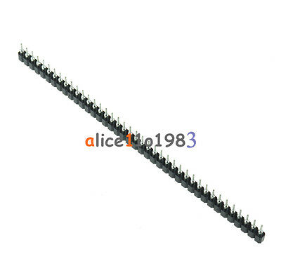 20pcs 40pin Female Single Row Round Pin Header Socket Strip Tin Pcb Ic Breakable