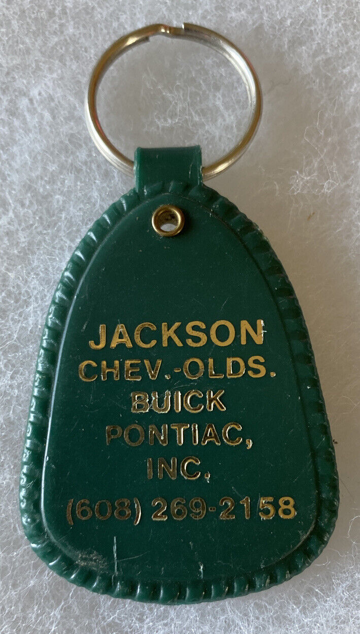 Jackson Wi Wisconsin Chevy Olds Buick Pontiac Advertising Keychain Auto Gas Oil