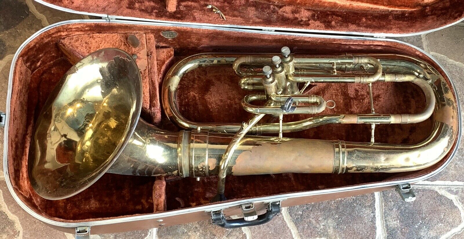 For Parts Or Repair Vintage  F.a. Reynolds Co. Tuba Horn - Serial 037