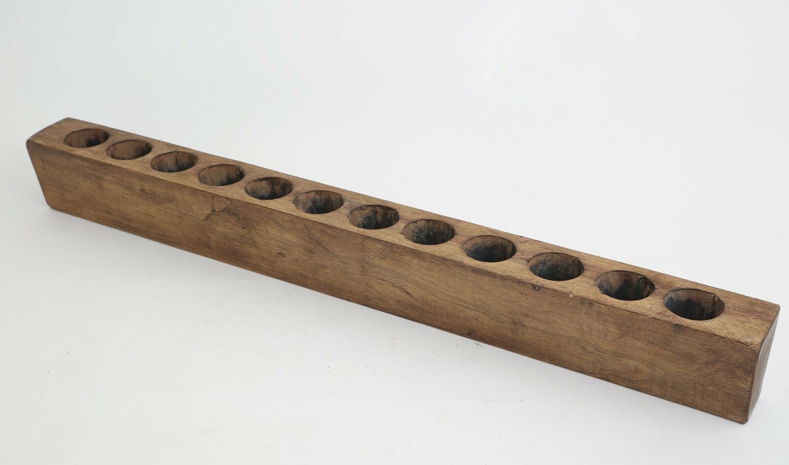 Large  12 Hole Sugar Mold-old Mexican-primitive-sugarmold-candleholder-wooden