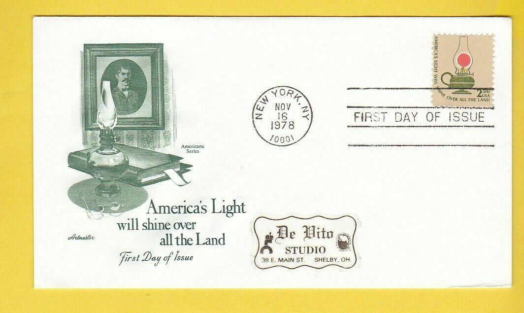 $2 America's Light #1611 Us First Day Cover 1978 Artmaster Cachet Fdc