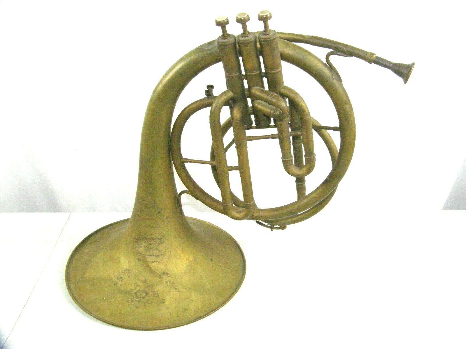 Antique 1903 Lyon And Healy American Professional Mellaphone French Horn Chicago
