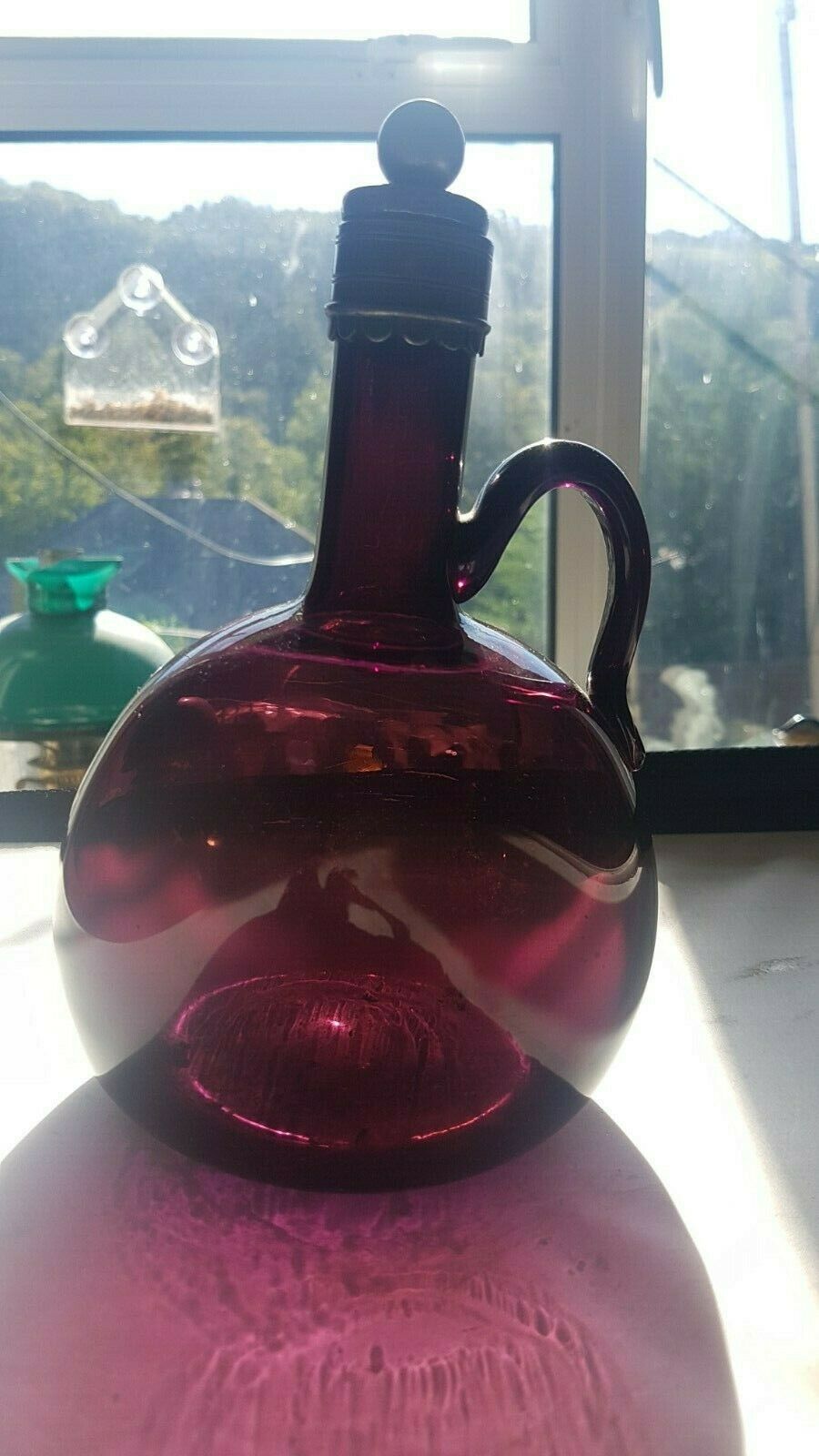 Georgian "purple Decanter & Stopper" ~~disc Pontiled Base~~early Bottle 1820c
