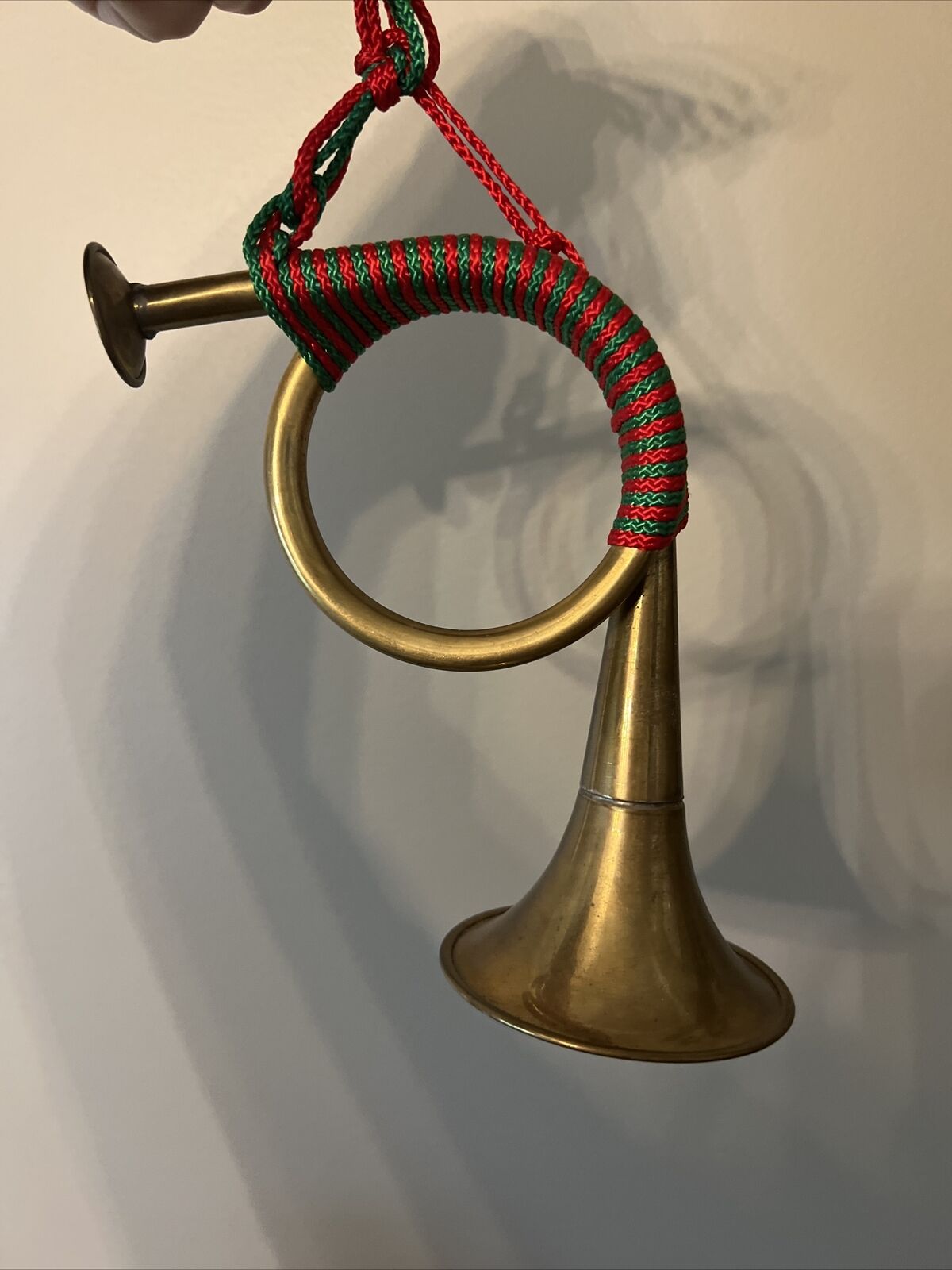 Horn/ Bugle Fox Hunt Decorative Works Vintage Christmas Brass Antique