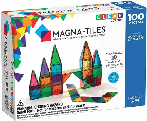 Magna-tiles Clear Colors 100 Piece Set Educational Toy