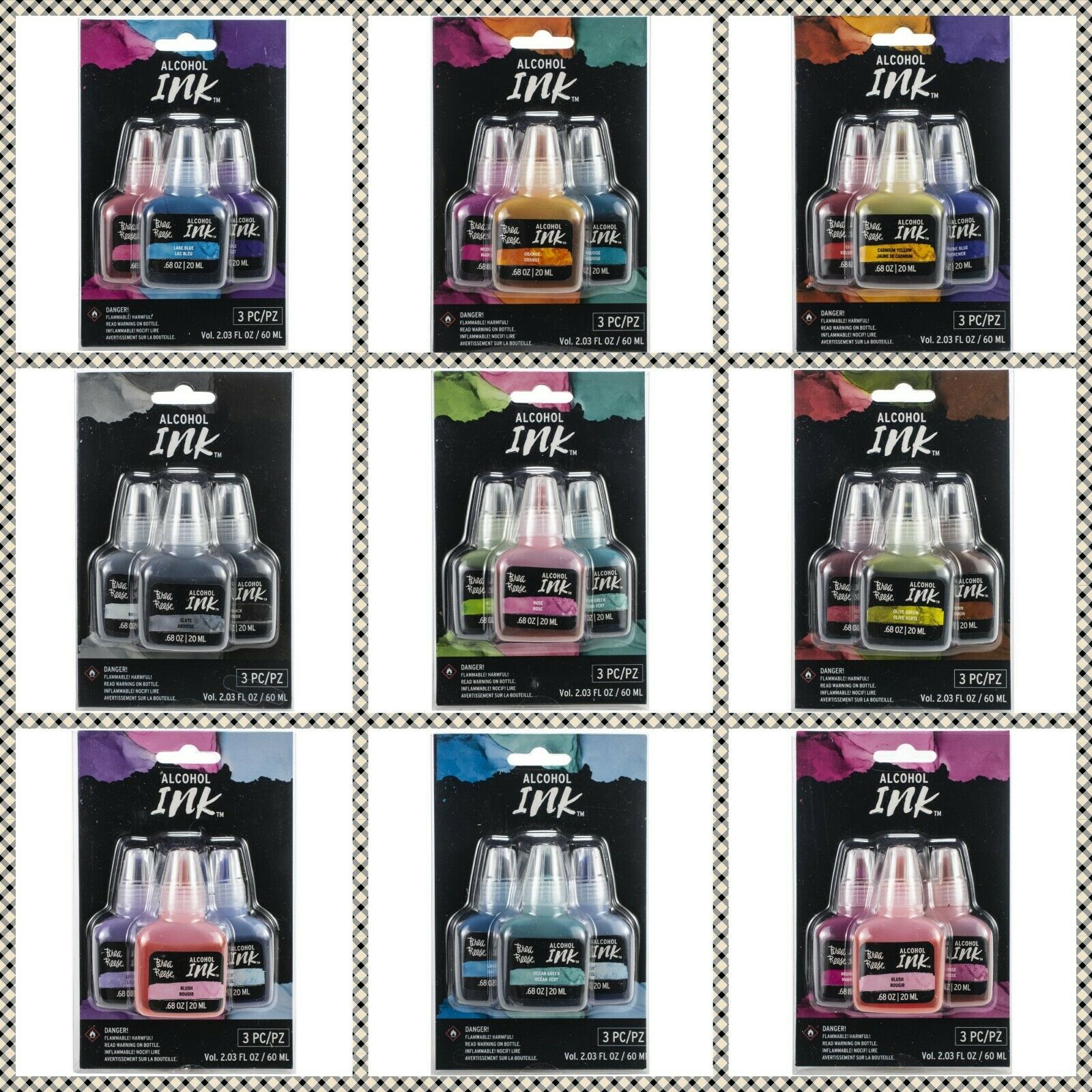 New In Package- Brea Reese Alcohol Inks (3-pack) 20 Ml Bottles- You Choose
