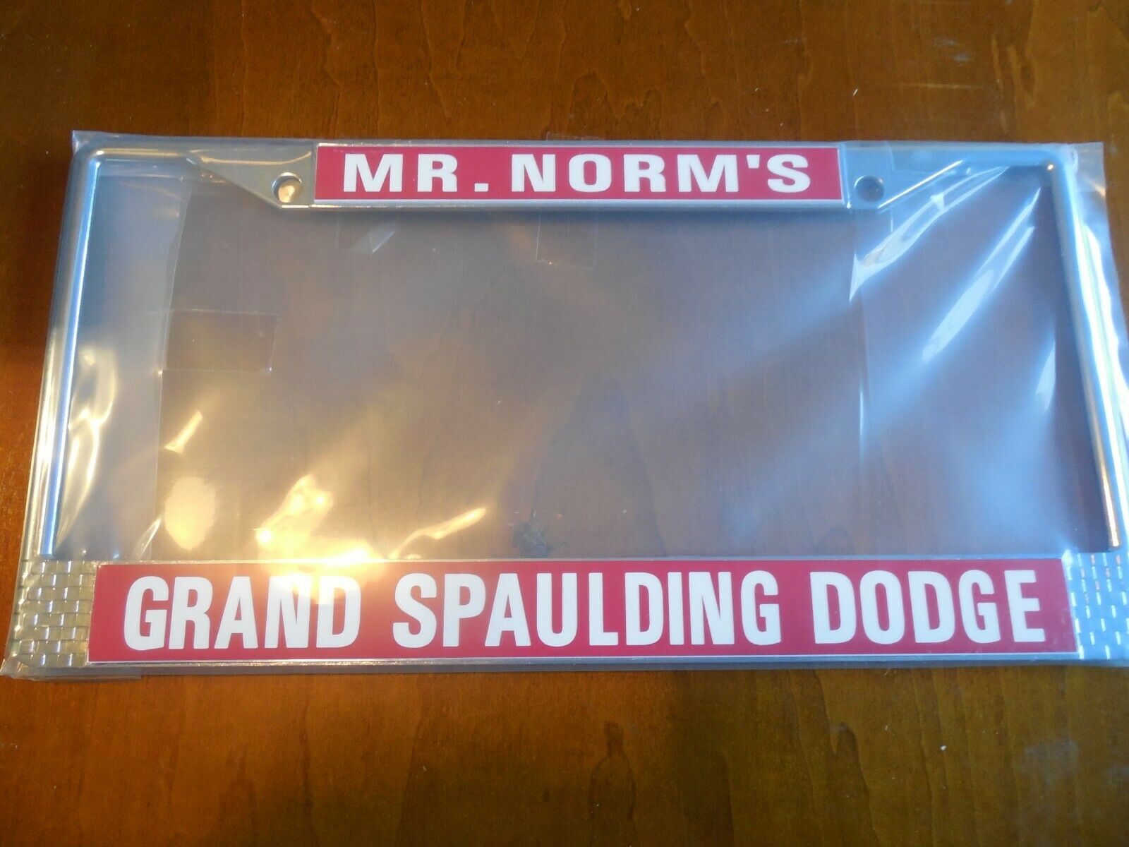 License Plate  Frame  Says   Mr. Norms