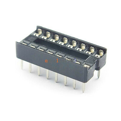 100pcs 16pin Dip Ic Socket Adaptor Solder Type Socket Pitch Dual Wipe Contact