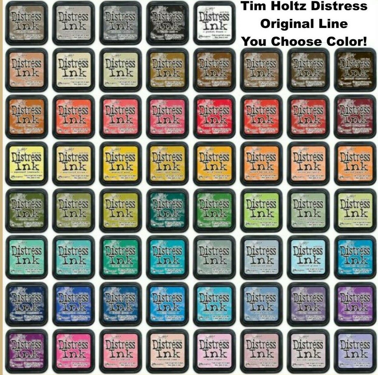 Ranger Tim Holtz Original Distress Ink Pads- Single 3"x3" Ink Pad Color- U Pick!