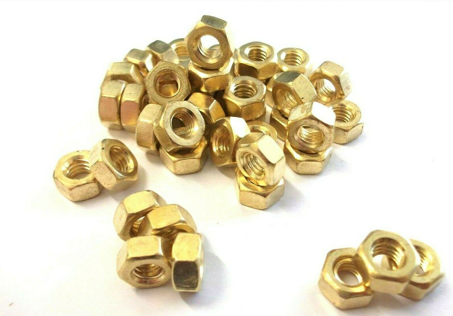 Ba Hexagon Full Nuts. 0ba. Brass. Full Nuts. Hex. Pack Of 60. Top Quality
