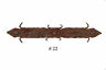 Rustic Door Hardware-"spear" Large-mexican-iron- Hammered Iron-clavos-12 Inch