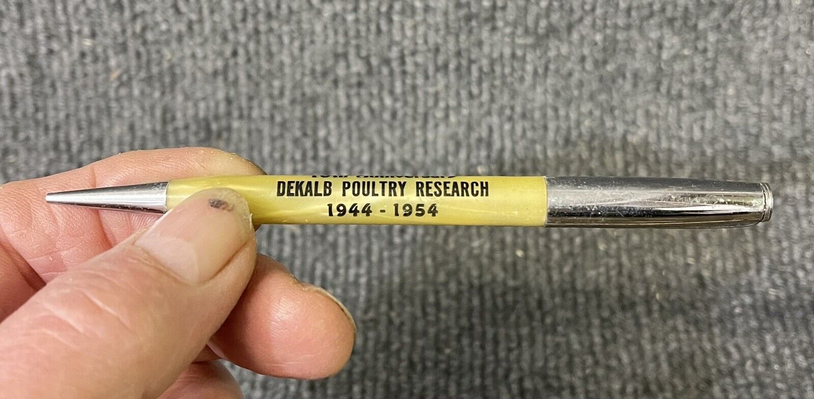 19th Anniversary Mechanical Pencil ￼ Dekalb Poultry ￼research 1944-1954 Farm Ag