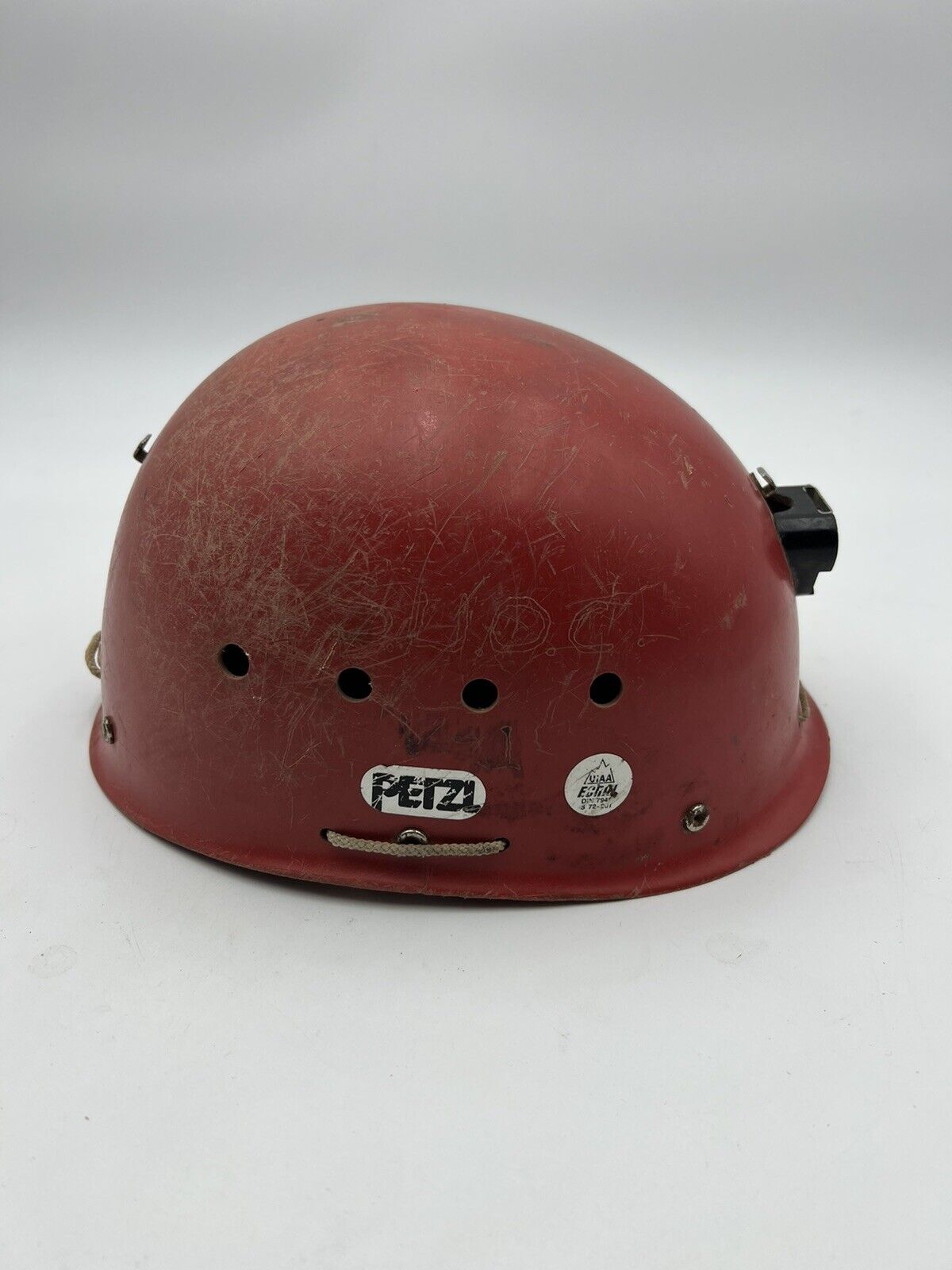Vintage Petzl Caving Climbing Adventure Helmet, Ecrin, Size M 50-56 Cm - Red