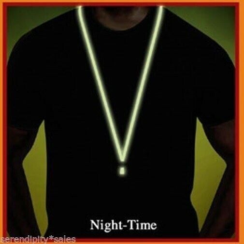 Lot Of 5 Glow-in-the-dark Neck Lanyard With Detachable End For Keys/thumb Drives
