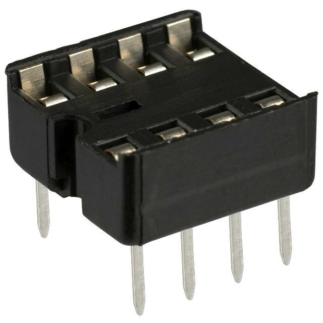 (10 Pcs) 8-pin Dip Ic Socket Adaptor Solder Type Retention Contact ~ Usa Seller