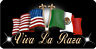 Mexican Usa Flags Decal Bumper Sticker 3.5" X 6" Gifts Name Text Latino Black