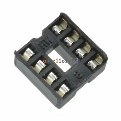 20pcs 8pin Dip Ic Socket Adaptor Solder Type Socket Pitch Dual Wipe Contact