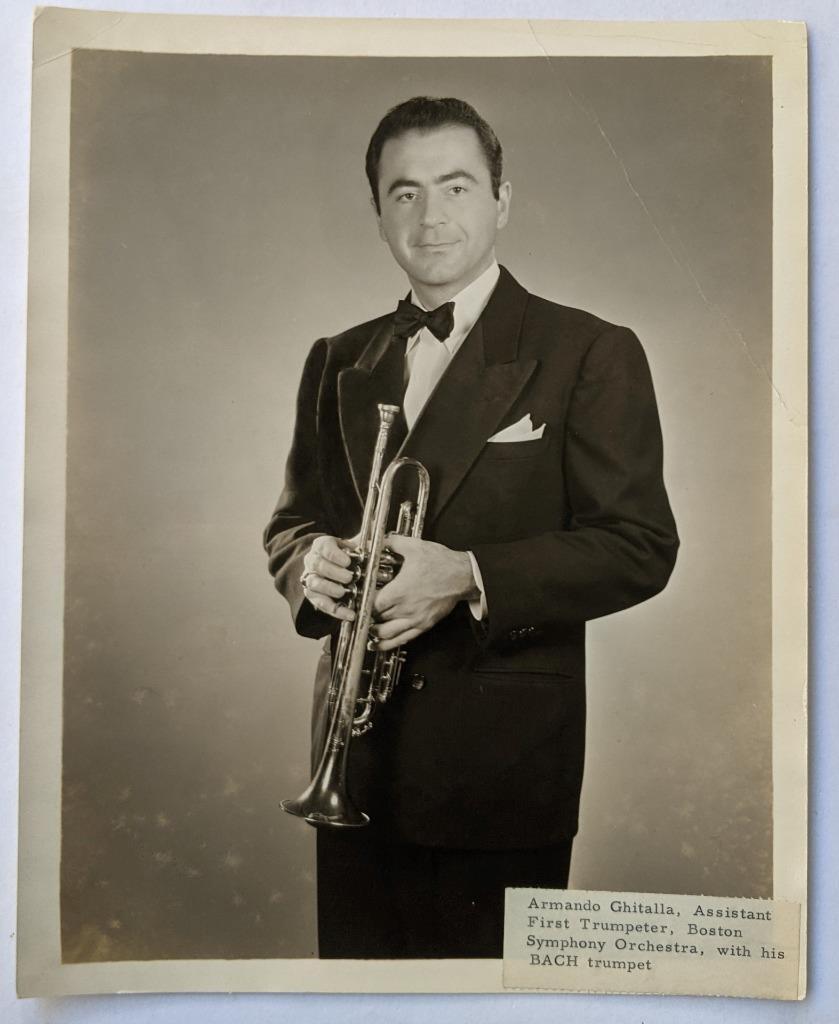 1935 Armando Ghitalla Trumpet Musician Bach Brass Instrument Advertisement Photo