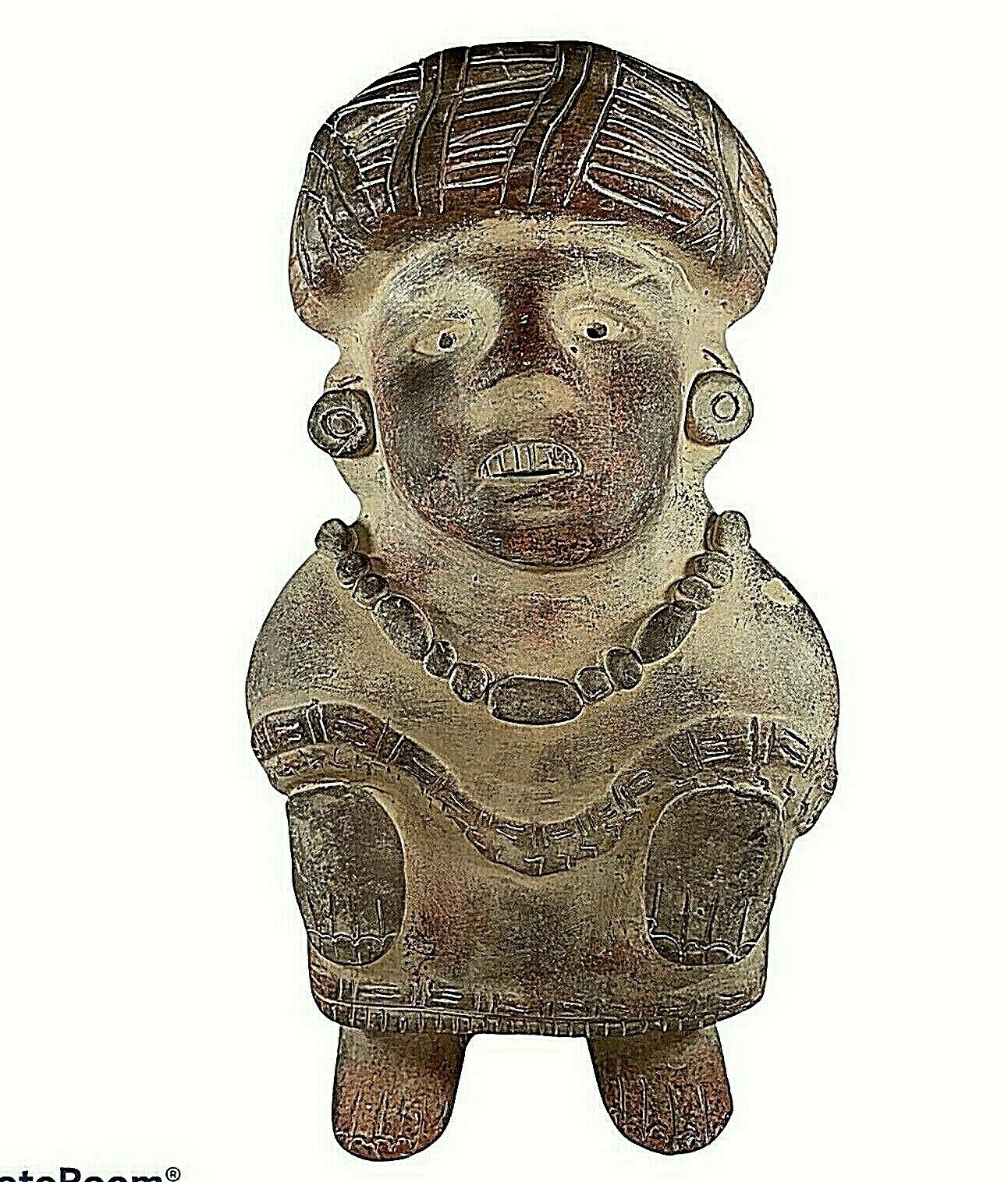 Aztec Mayan Mexican Primitive Clay Pottery Statue Figure Man Hecho En Mexico
