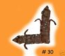Rustic Door Hardware-"square" Small #30-mexican-iron-hand Hammered-handmade