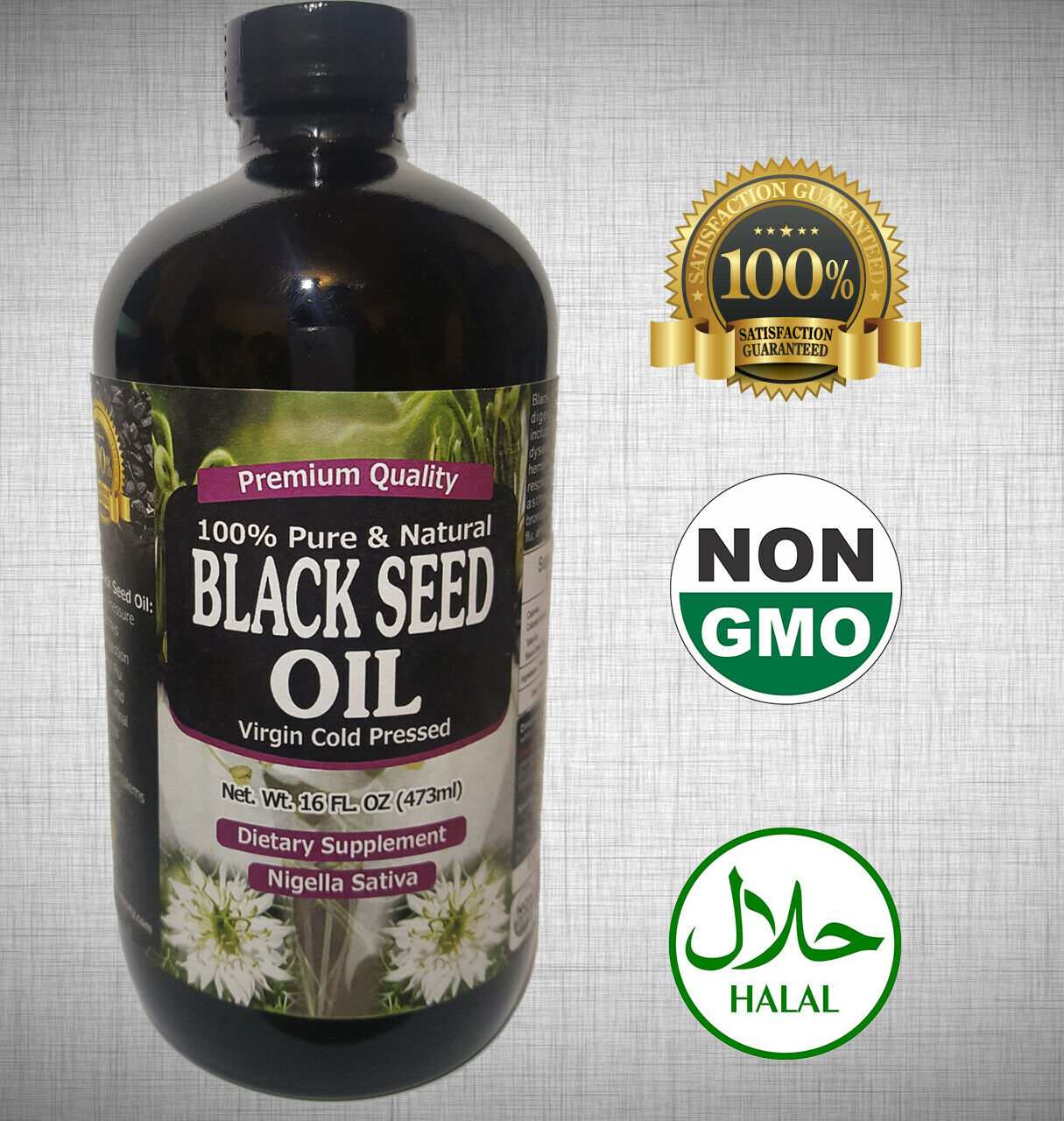100% Pure Black Seed Oil Edible Cold Pressed Cumin Nigella Sativa Non Gmo
