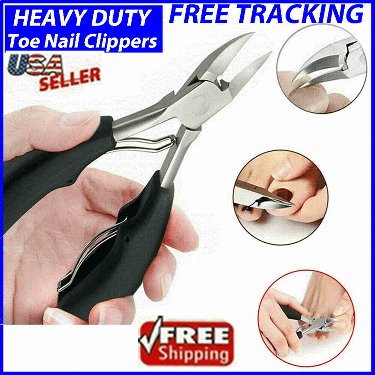 Toenail Clippers For Thick Ingrown Toe Nails Heavy Duty Precision Nail Scissor