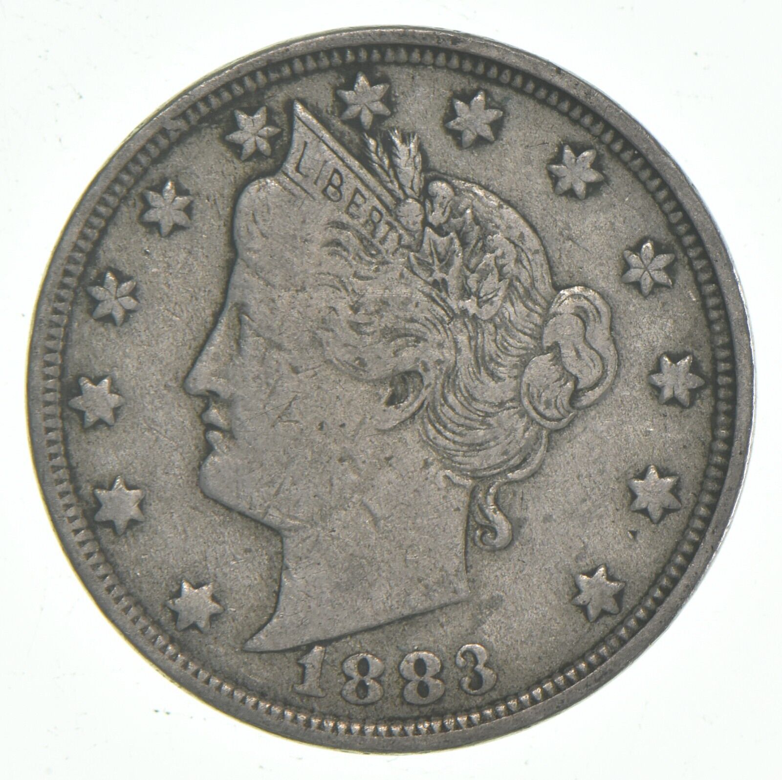 1883 Vf/xf Liberty V Nickel - No Cents - 1st Year Issue *0402