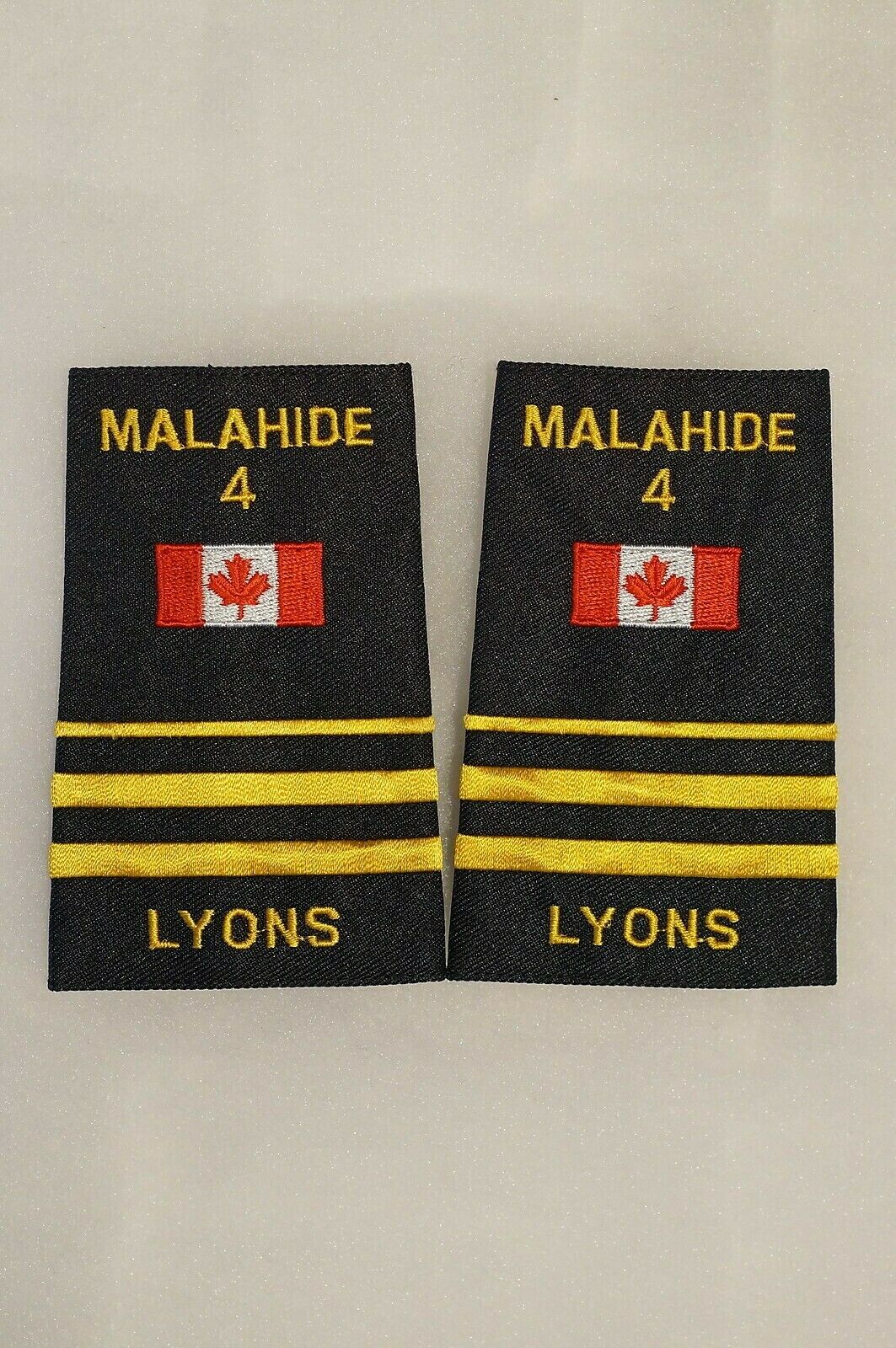Canadian Fire Malahide 4 Lyons Platoon Chief Slip Ons Epaulettes Pair