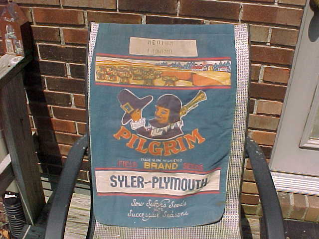Vintage Syler Pilgrim Brand Seed Sack Plymouth Indiana