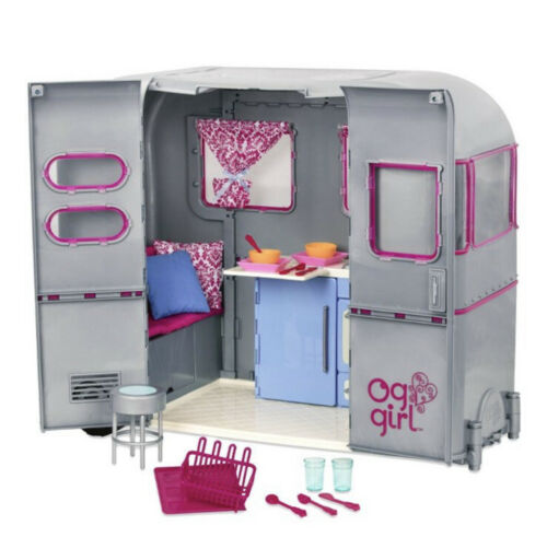 Our Generation Og Girl Rv Camper Travel Trailer For 18" Dolls Complete Set